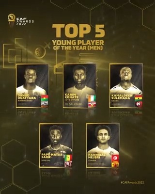 المرشحين لجائزة أفضل لاعب شاب