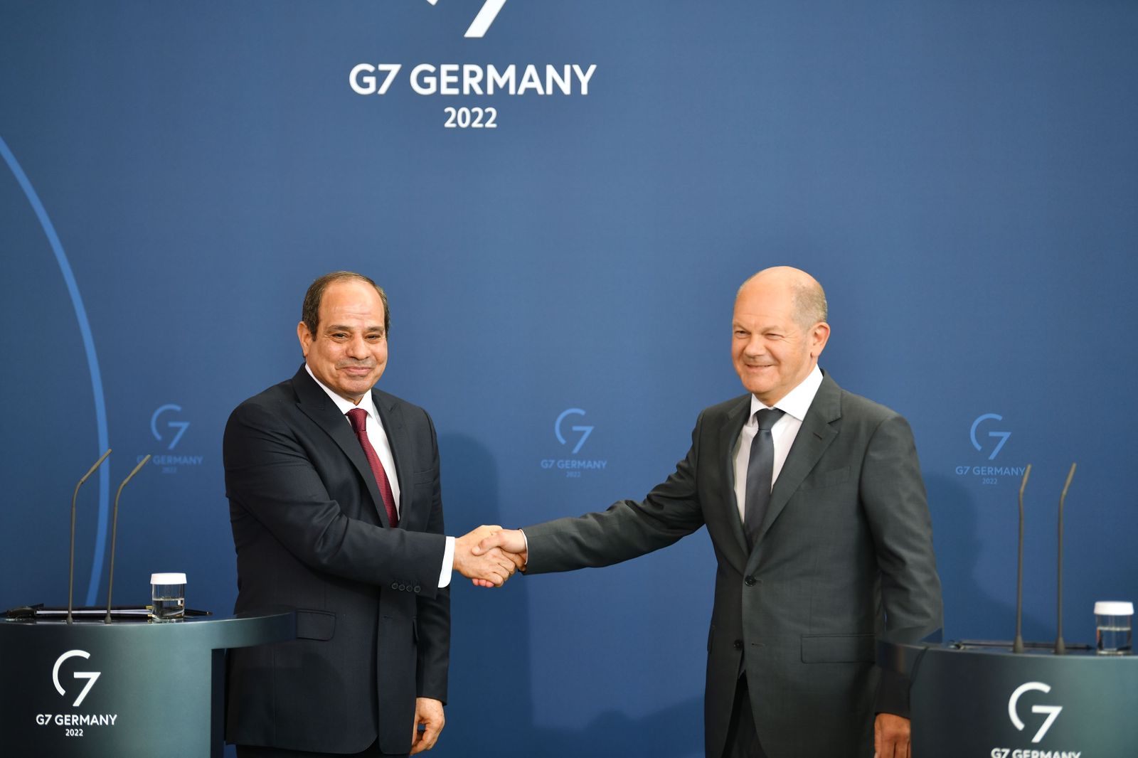 لقاء الرئيس عبد الفتاح السيسى والمستشار الألمانى