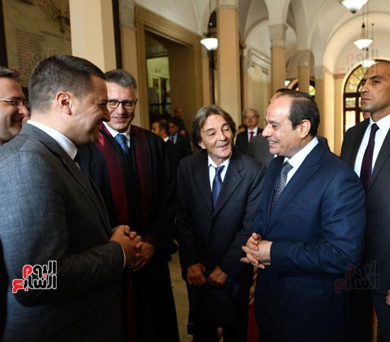 جامعة بلجراد تمنح الرئيس السيسى درجة الدكتوراه الفخرية (5)