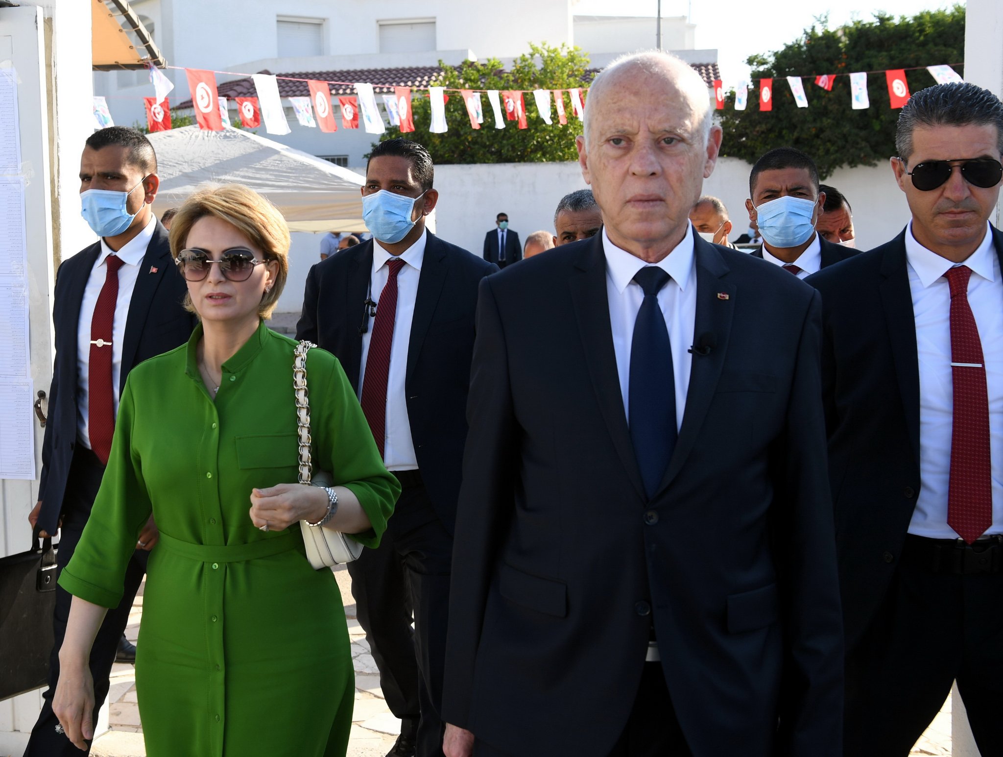 الرئيس التونسي والسيدة الأولى