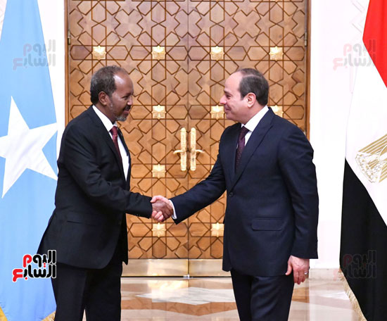 الرئيس السيسى  يستقبل الرئيس الصومالى  (3)