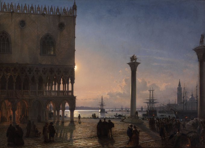 Friedrich Nerly ساحة القديس ماركو -البندقية- 1871م