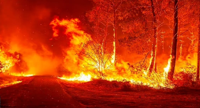 النيران تلتهم الغابات