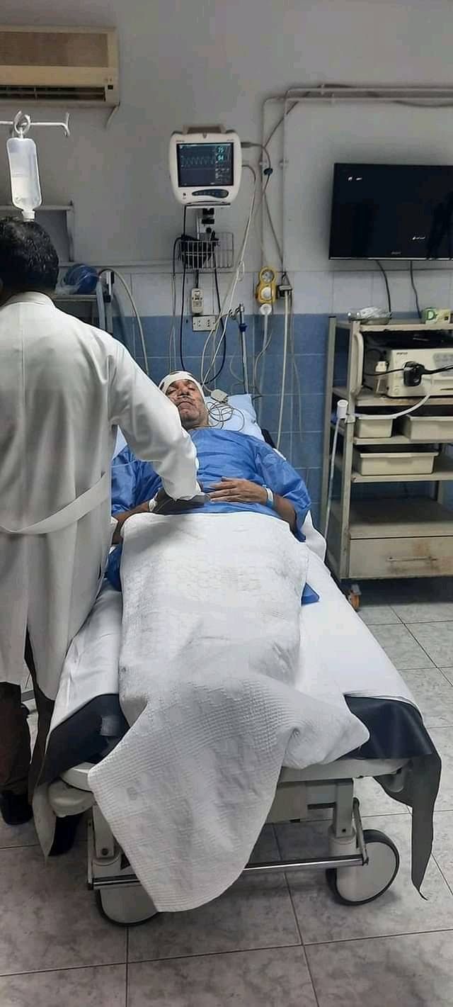  أبو العينين شحاتة داخل المستشفى