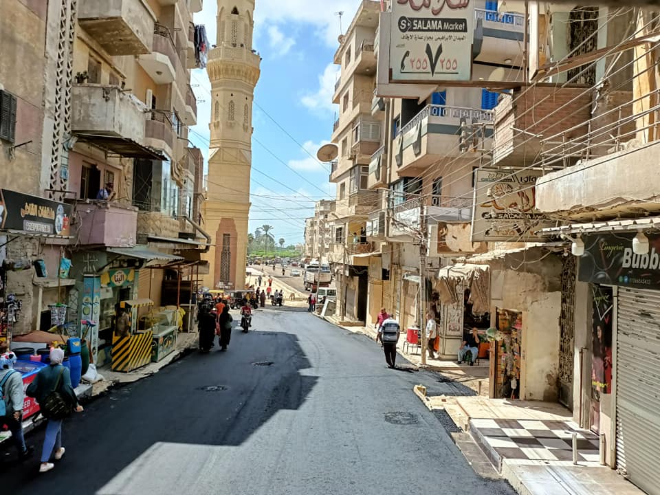 رصف طريق مسجد الدسوقي