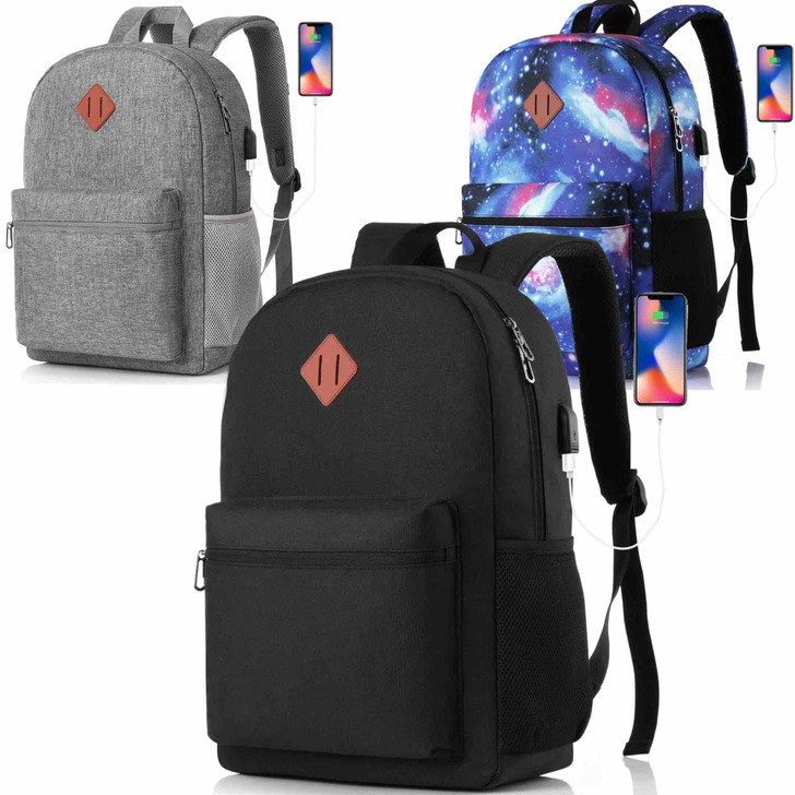 Stylish school backpack with laptop compartment in three colors to match your style