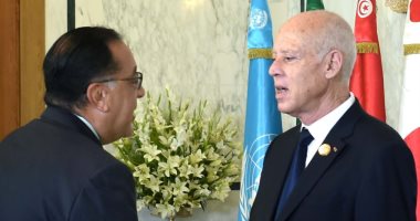 الرئيس التونسى خلال استقباله الدكتور مصطفى مدبولى
