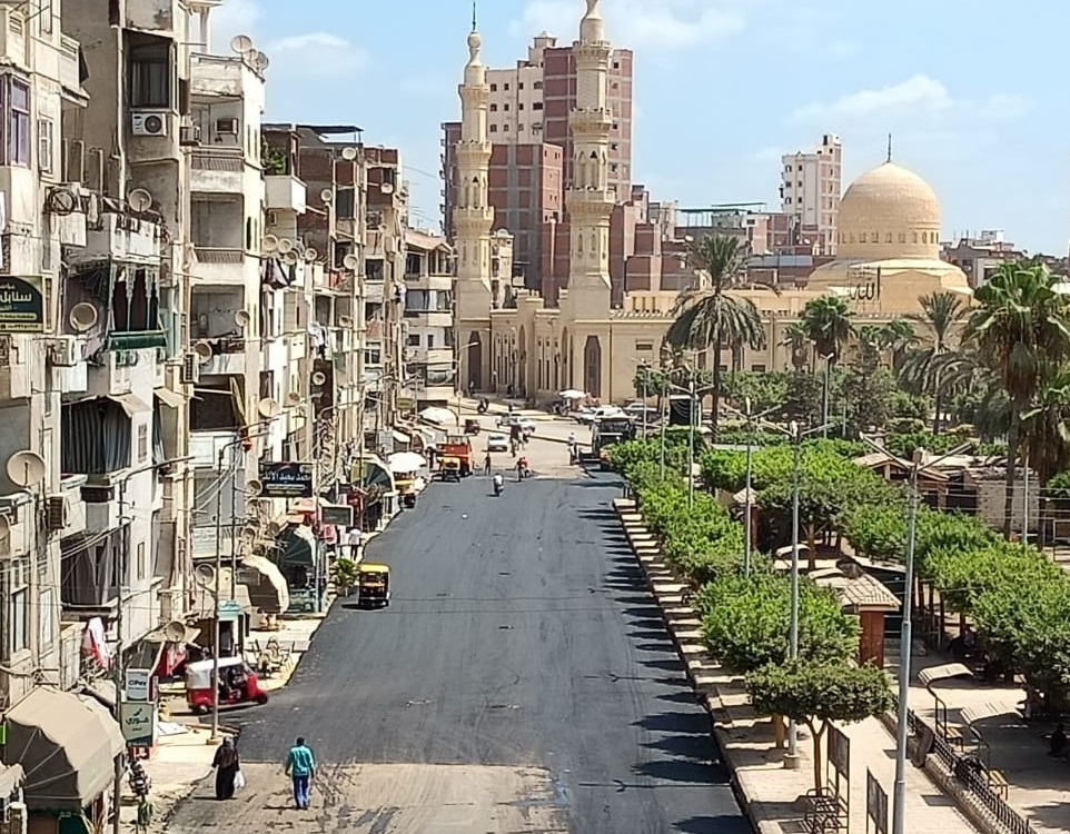 رصف طريق مسجد ابراهيم الدسوقي