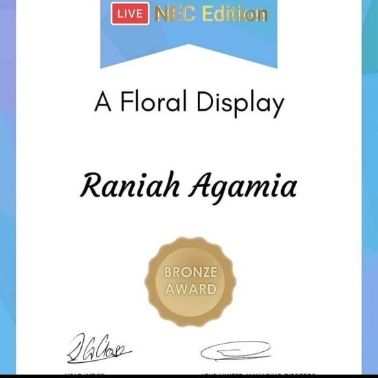 Another certificate obtained by Rania