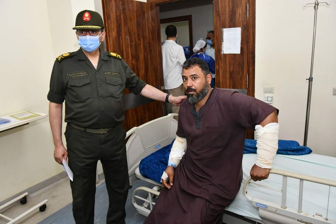 نقل مصابى إنفجار مدينة بنت بيه الليبية لتلقى العلاج بمستشفيات القوات المسلحة (4)