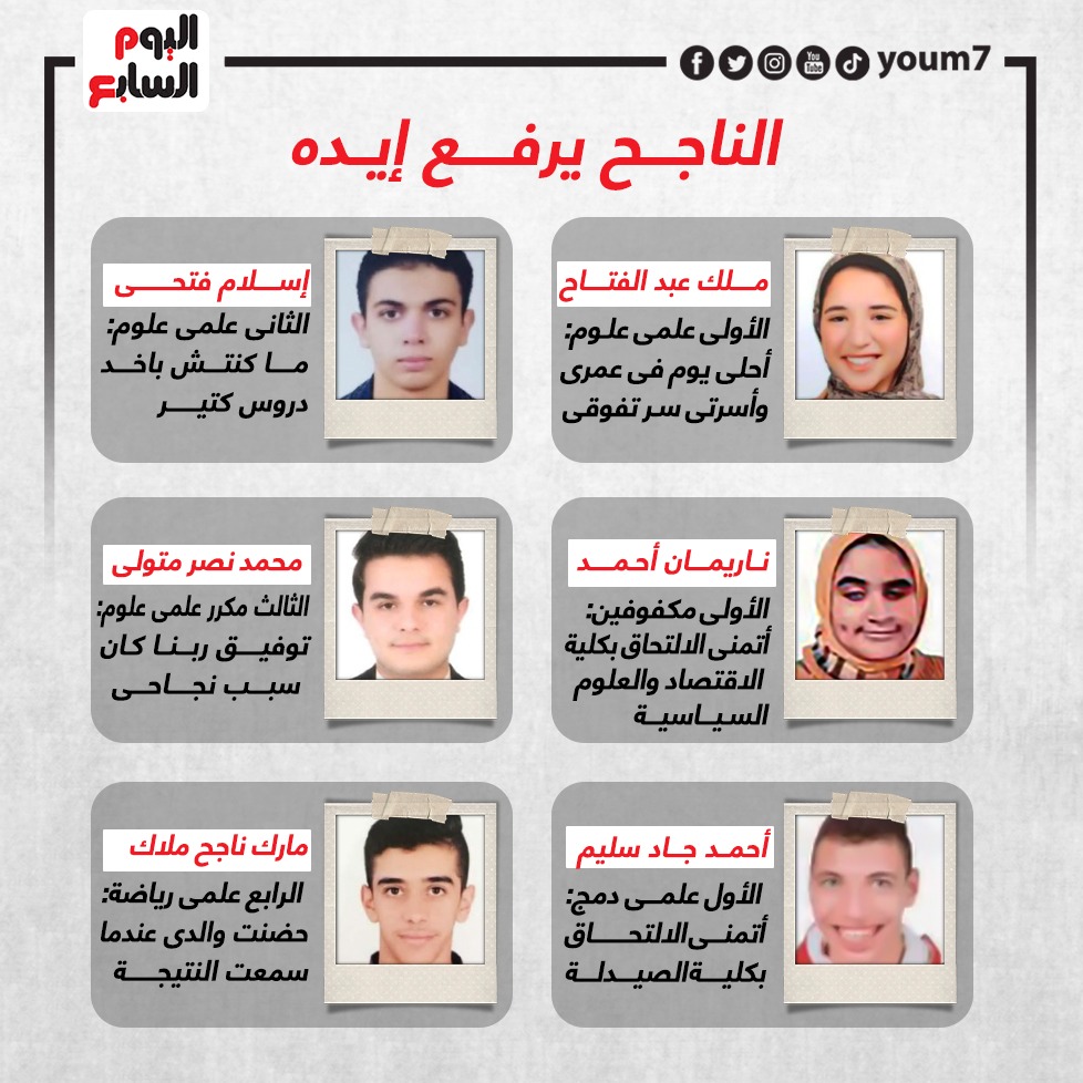 الناجح يرفع إيده.. أوائل الثانوية العامة يتحدثون