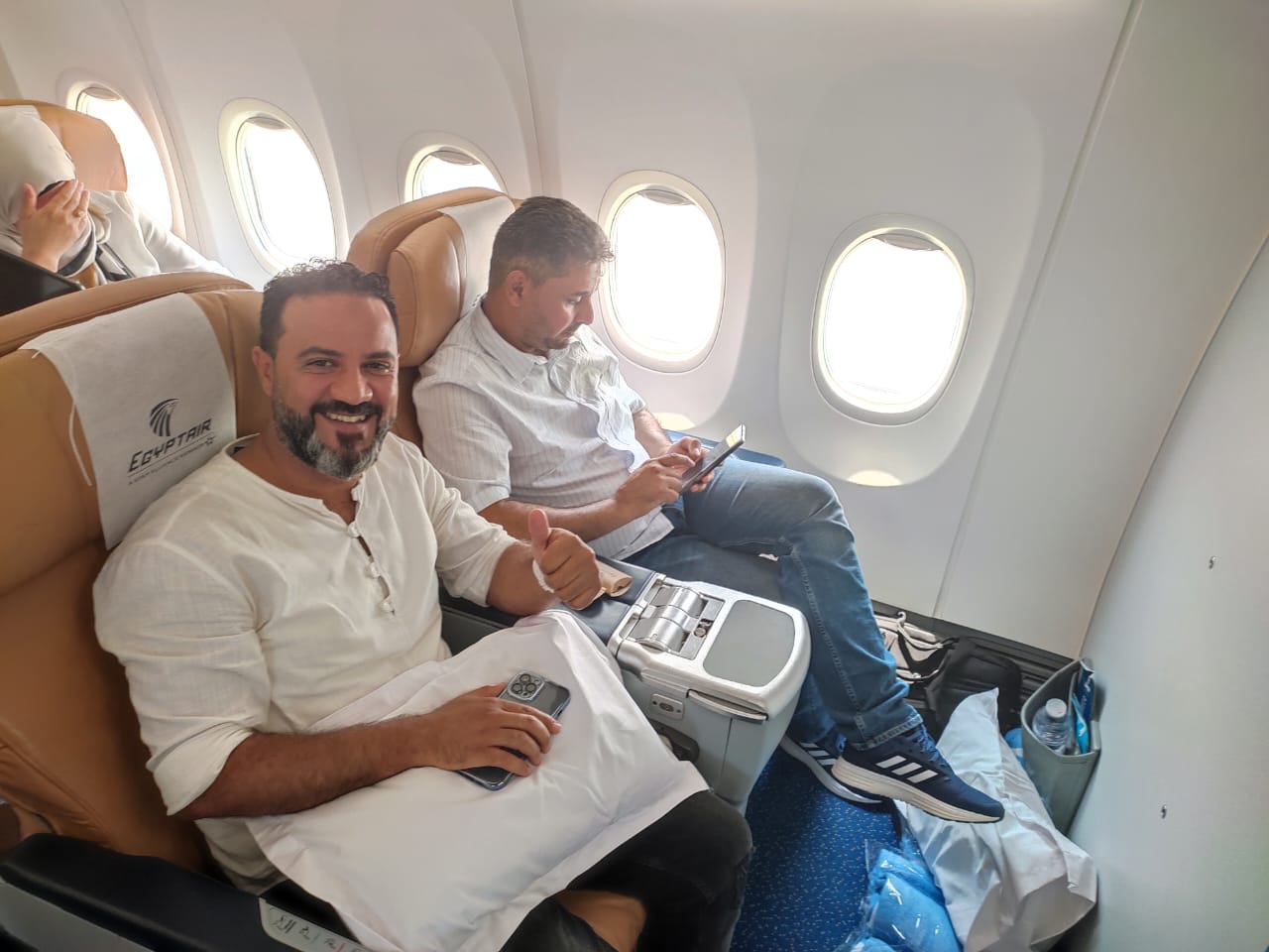 رحلة مصر للطيران قادمة من ليبيا إلى مطار شرم الشيخ