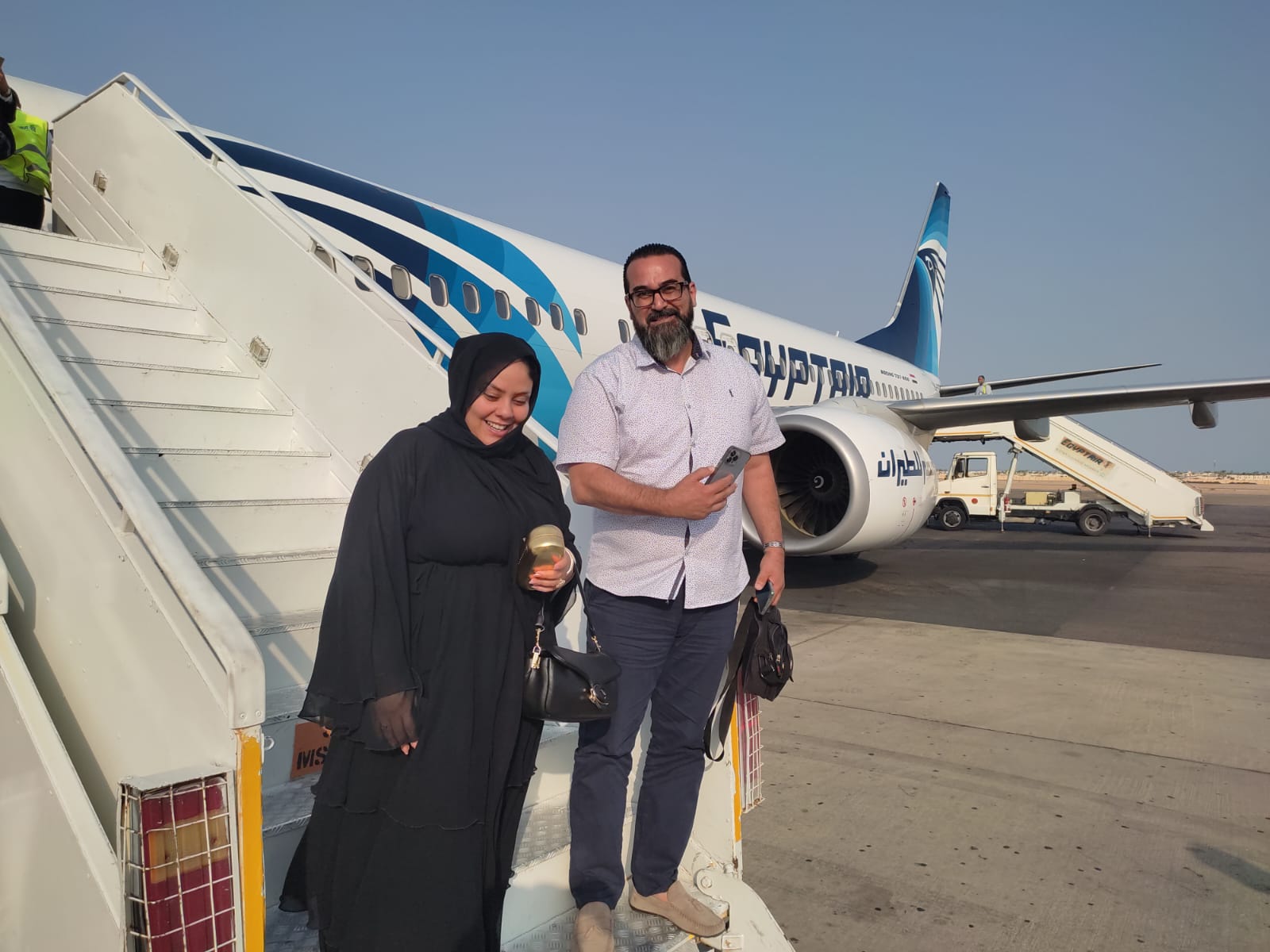  أول رحلات مصر للطيران القادمة من ليبيا