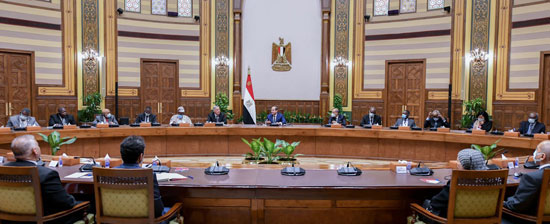الرئيس السيسي يستقبل رؤساء المحاكم الدستورية والعليا الأفارقة (5)
