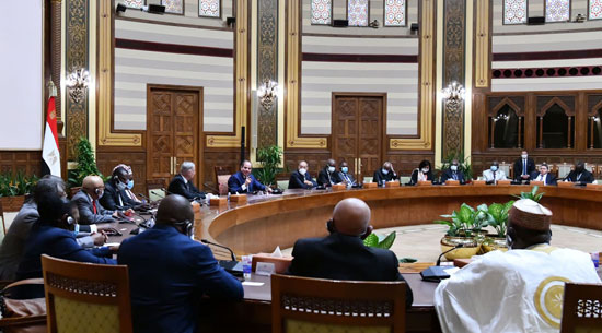 الرئيس السيسي يستقبل رؤساء المحاكم الدستورية والعليا الأفارقة (2)