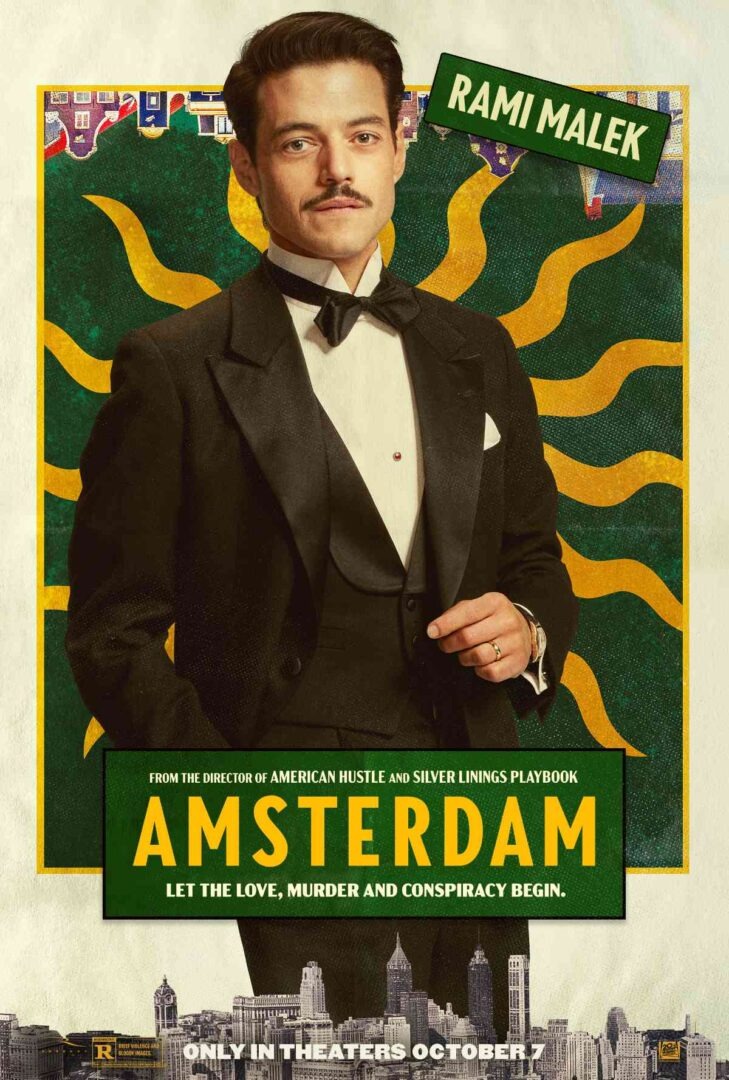 رامي مالك بشنب ولوك ثلاثيناتي في فيلم  Amsterdam قبل عرضه أكتوبر المقبل (3)