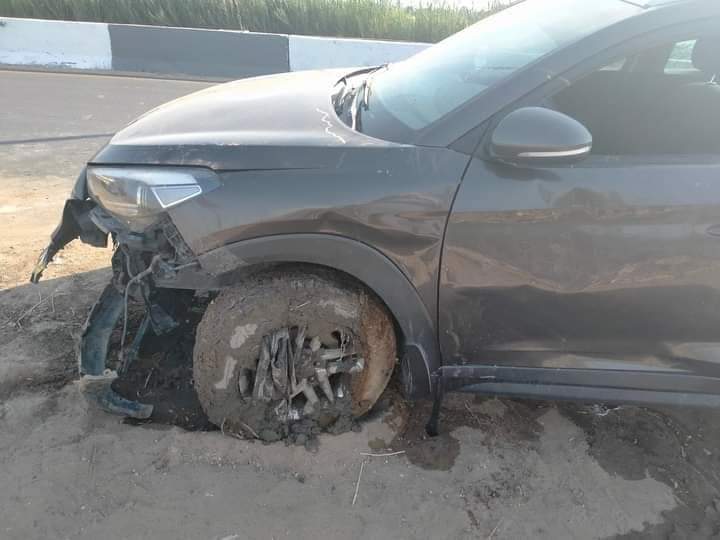 The car after the accident
