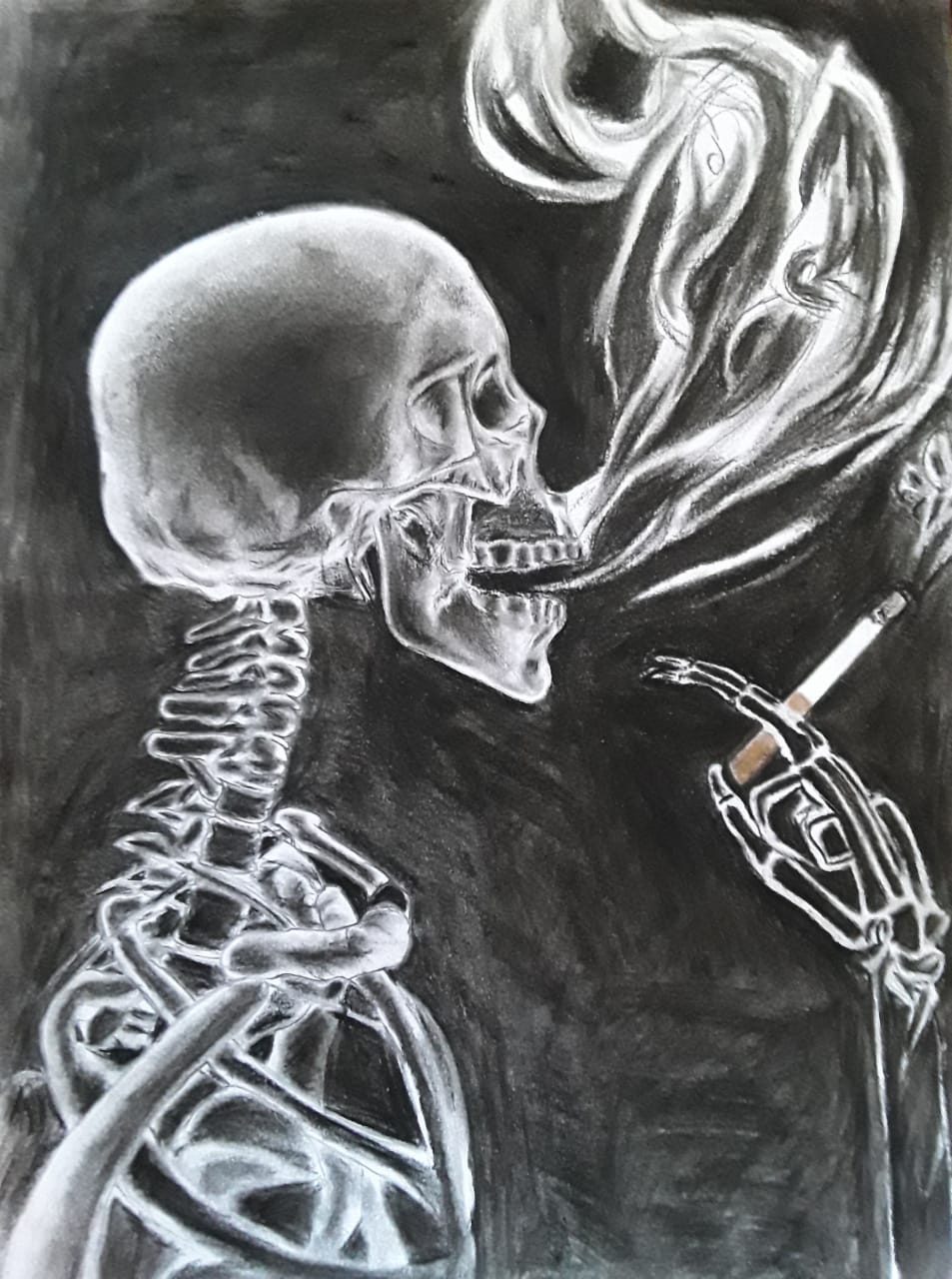 رسم تعبيري عن خطر التدخين