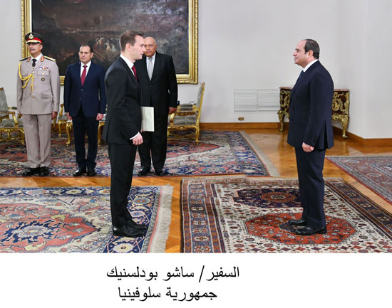 الرئيس السيسي يتسلم أوراق اعتماد 13 سفيرا أبرزهم أوكرانيا وإثيوبيا (12)