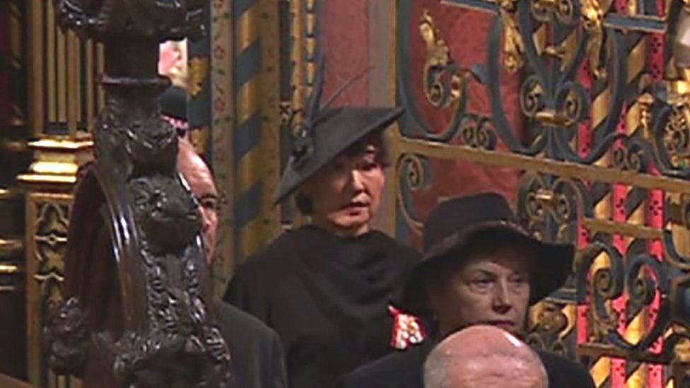 ساندرا أوه في جنازة الملكة إليزابيث