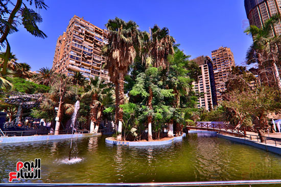 حديقة الأسماك  في الزمالك في شارع الجبلاية بالقاهرة