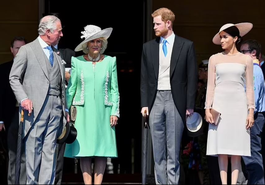 Meghan, Harry, Camilla and Charles