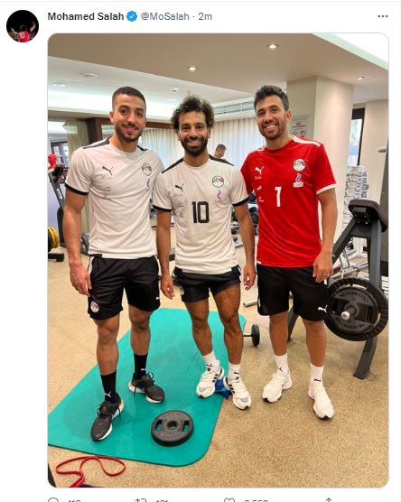 محمد صلاح في تدريبات منتخب مصر