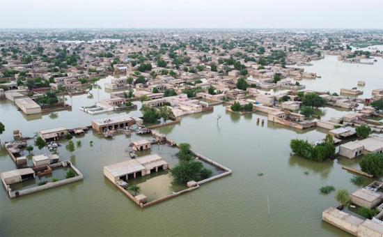غرق ثلث مساحة باكستان