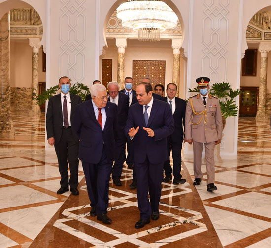 الرئيس السيسى يستقبل نظيره الفلسطينى بقصر الاتحادية (3)
