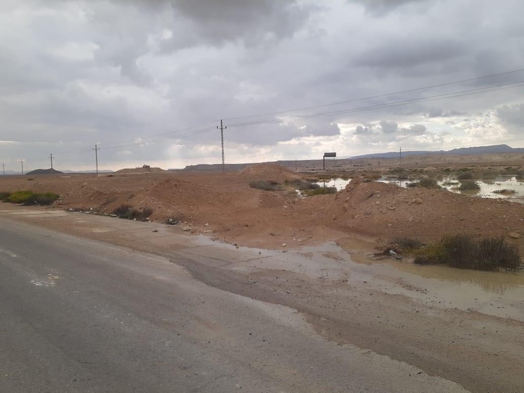 توقفت اليوم  حركة تدفق مياه السيول بوديان مناطق وسط سيناء