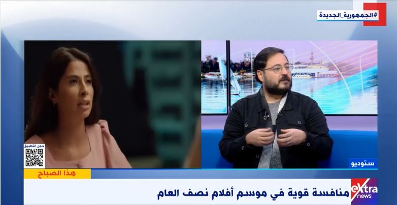 علي الكشوطي رئيس قسم الفن باليوم السابع علي شاشة Extra News  (3)