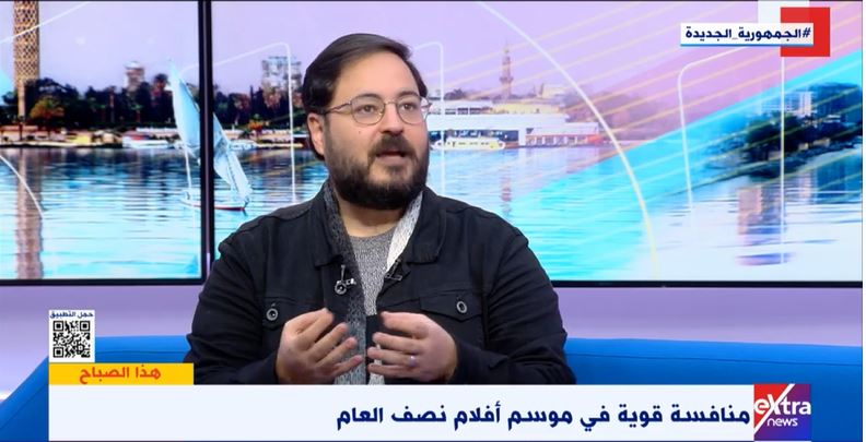 علي الكشوطي رئيس قسم الفن باليوم السابع علي شاشة Extra News  (4)