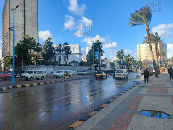 الأمطار-المتقطعة-فى-الإسكندرية