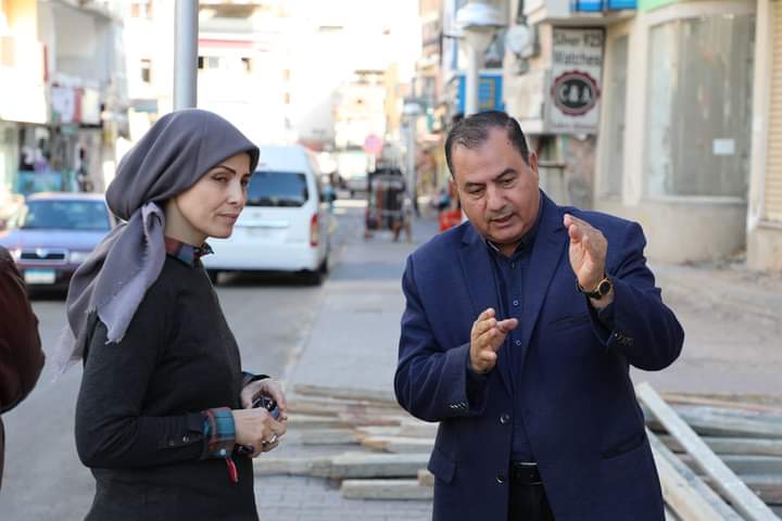 سكرتير عام مساعد المحافظة يتفقد شارع البازرات