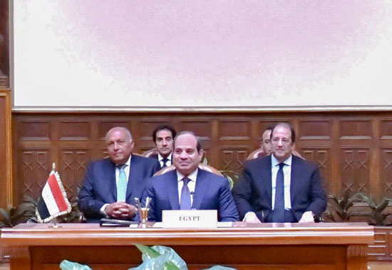 قمة ثلاثية تضم الرئيس السيسى، والملك عبد الله الثانى، والرئيس عباس أبو مازن (8)