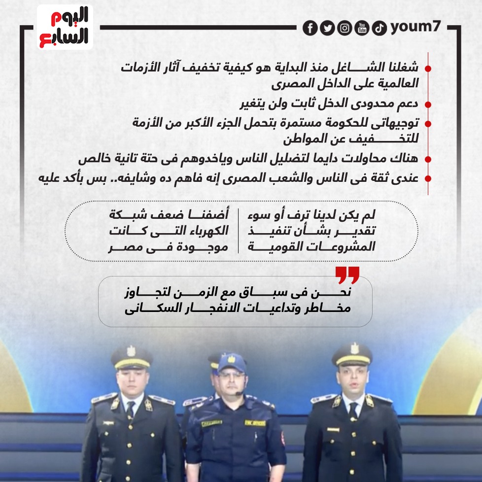 رسائل مهمة  من الرئيس السيسى فى عيد الشرطة المصرية  (2)