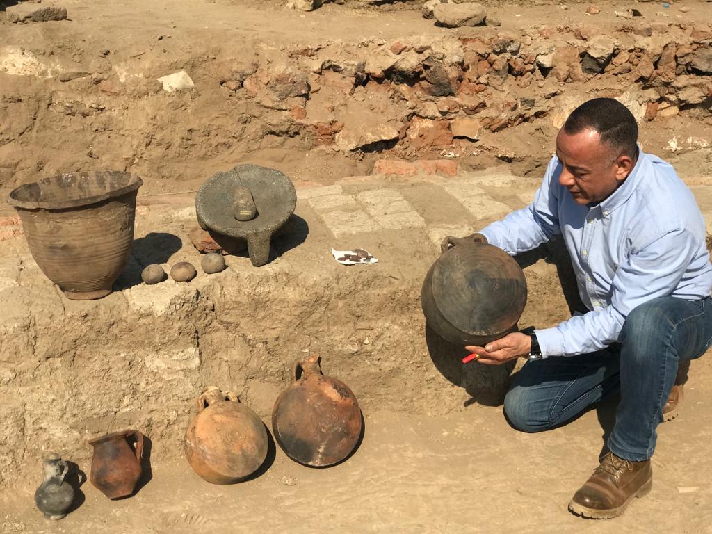 The utensils discovered in the excavations of Yassi Palace in Luxor Temple