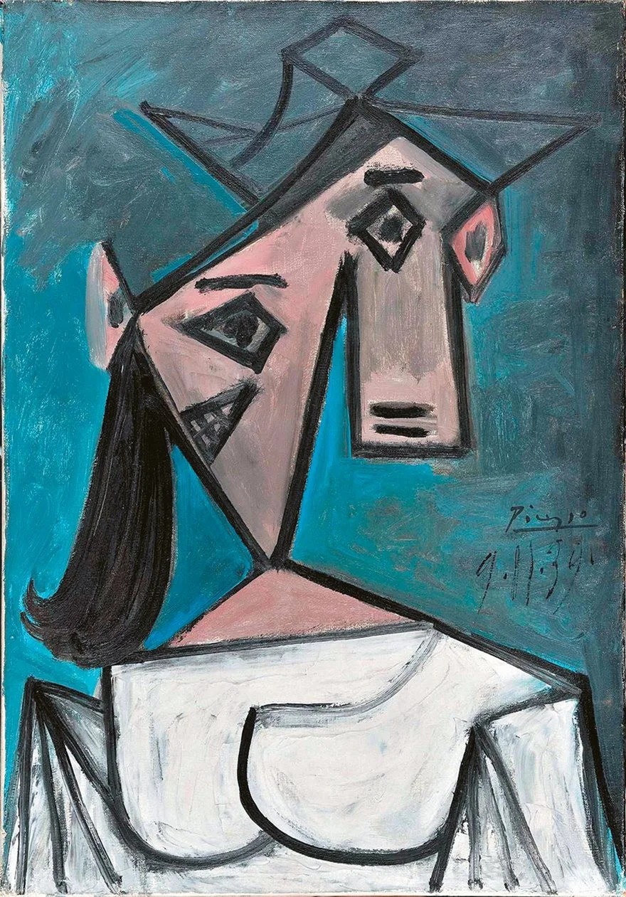 لوحة بابلو بيكاسو تصور رأس امرأة