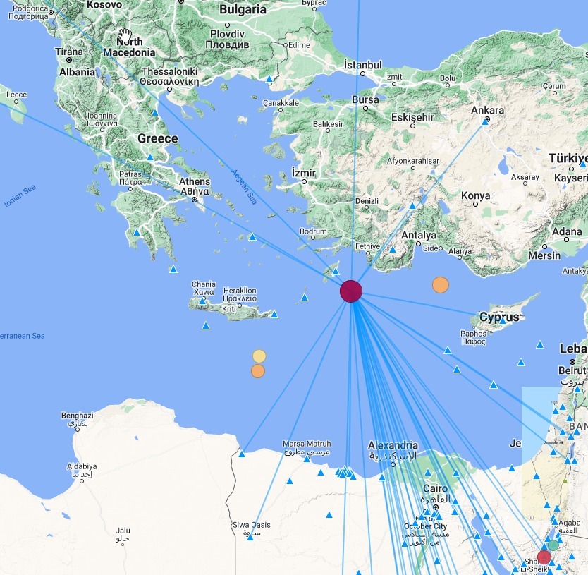 زلزال شرق البحر المتوسط
