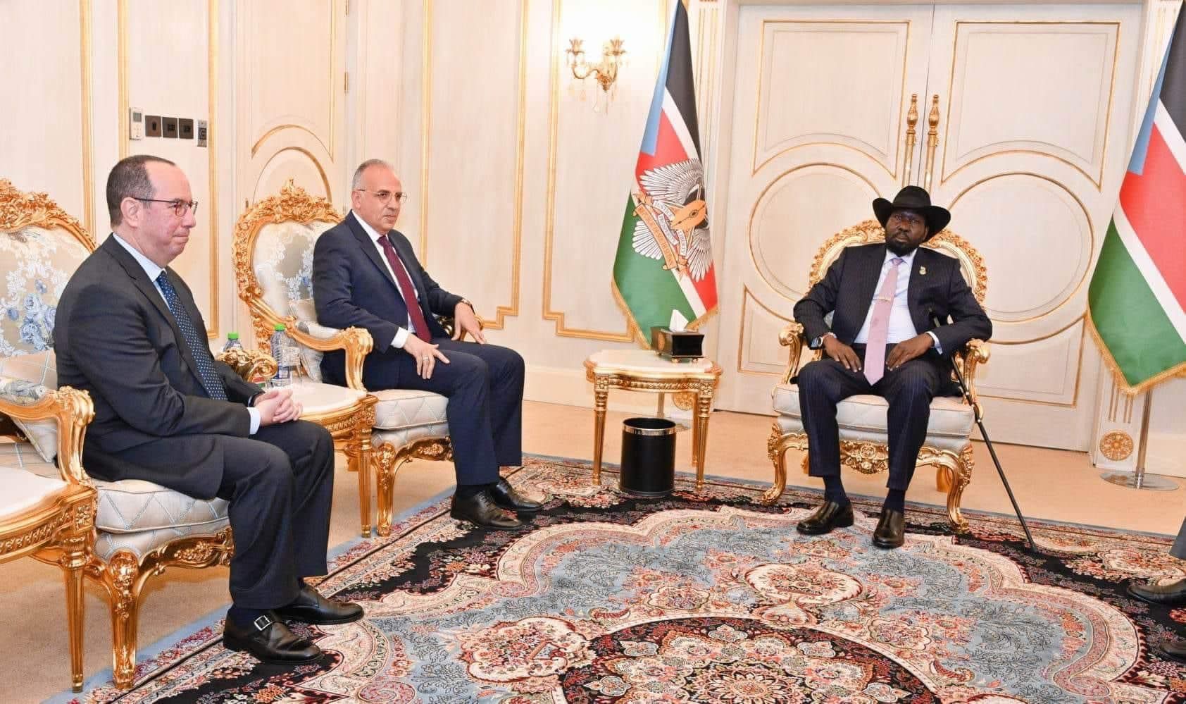 ‫ وزير الرى يلتقى رئيس  جمهورية جنوب السودان