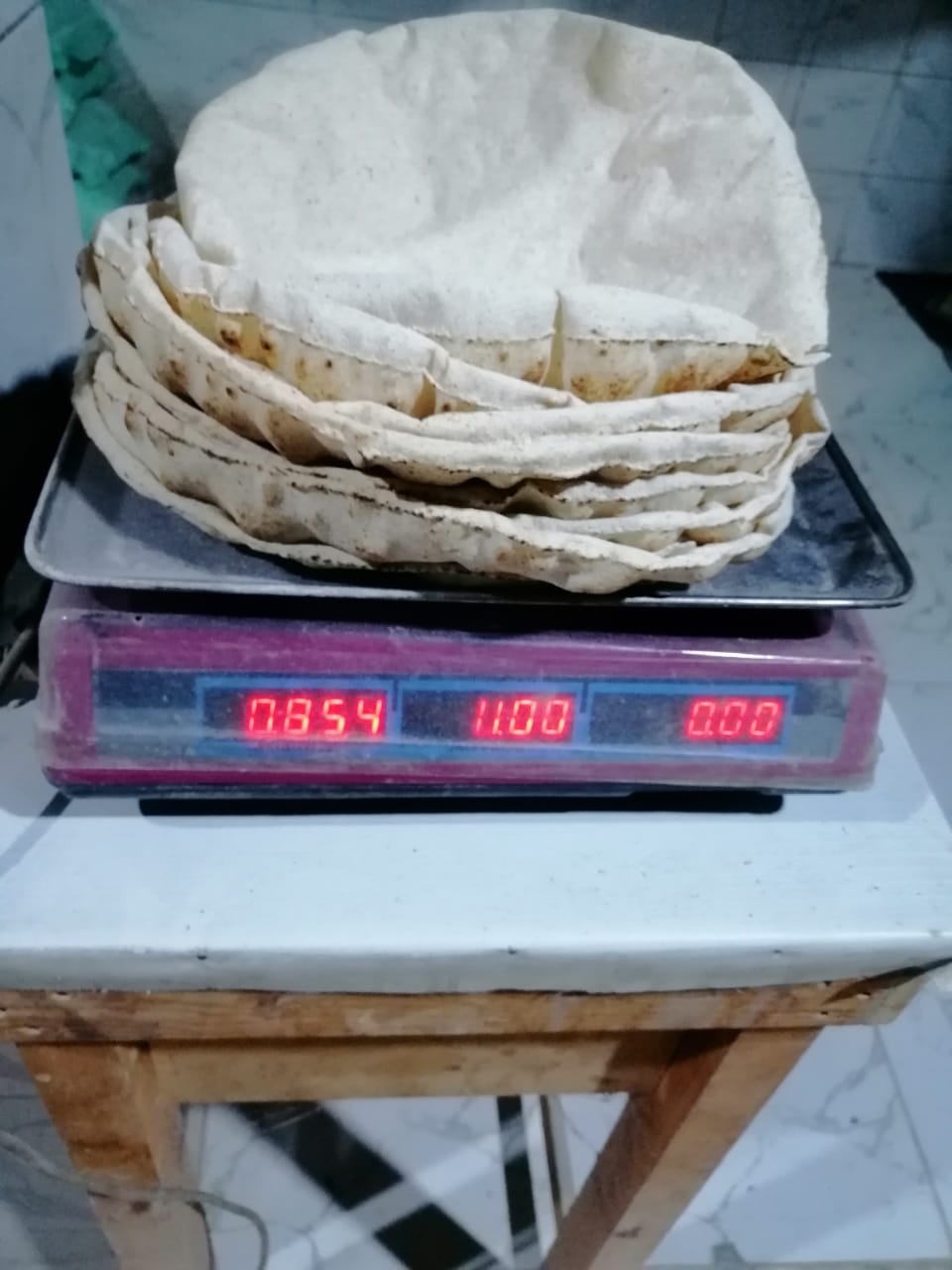 وزن الخبز في البرلس