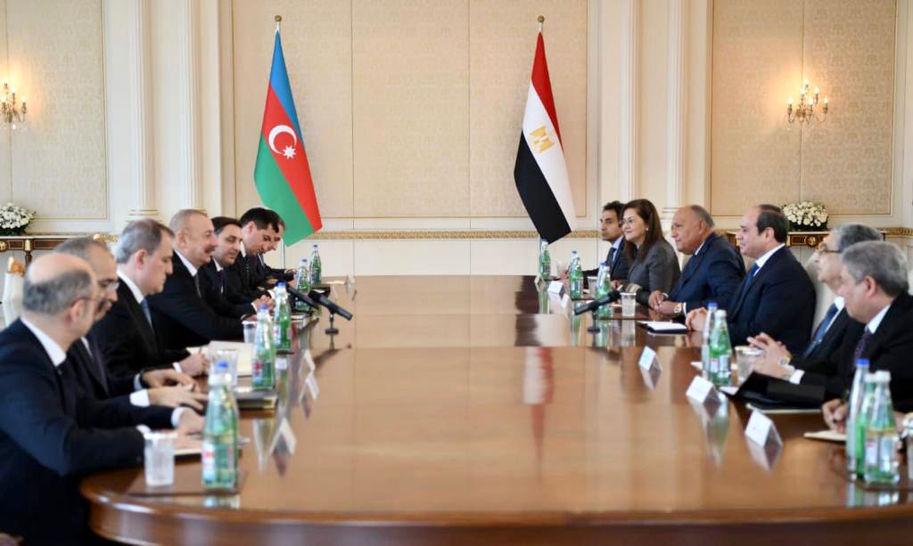الرئيس عبد الفتاح السيسى ورئيس أذربيجان (1)