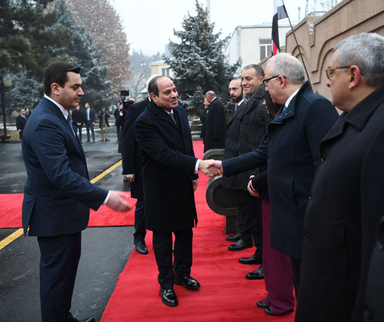 الرئيس عبد الفتاح السيسى مع فاهاجن خاتشاتوريان رئيس جمهورية أرمينيا (1)