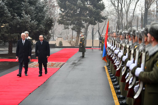 الرئيس عبد الفتاح السيسى مع فاهاجن خاتشاتوريان رئيس جمهورية أرمينيا (5)