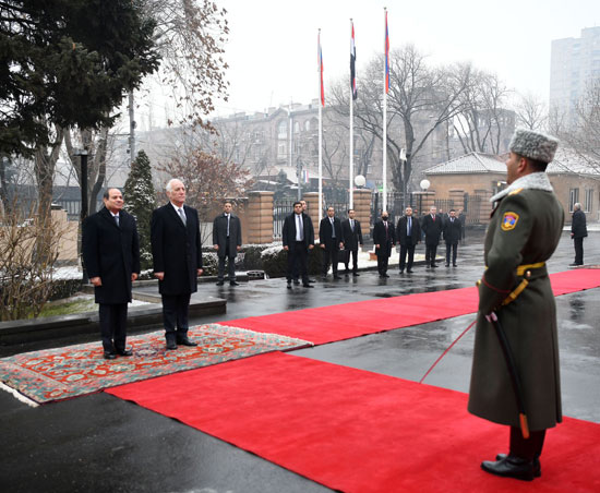 الرئيس عبد الفتاح السيسى مع فاهاجن خاتشاتوريان رئيس جمهورية أرمينيا (2)
