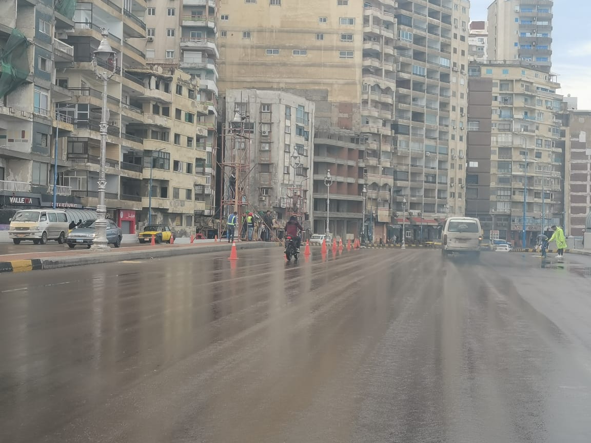 تجدد الامطار الغزيرة على الاسكندرية (4)