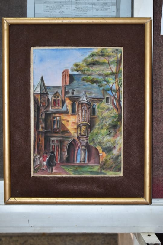 A painting of a palace designed by Ahmed El-Araby