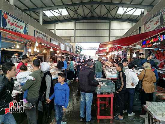 الازدحام-في-سوق-أسماك-بورسعيد