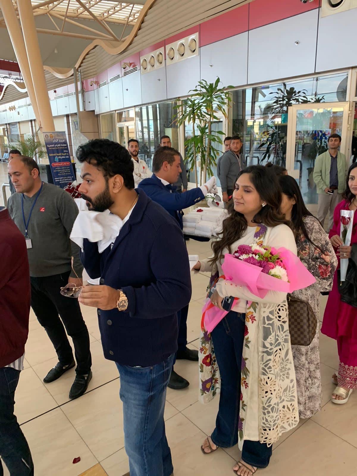 مطار شرم الشيخ يستقبل أول طائرة من الهند لتنشيط  سياحة حفلات الزفاف (2)