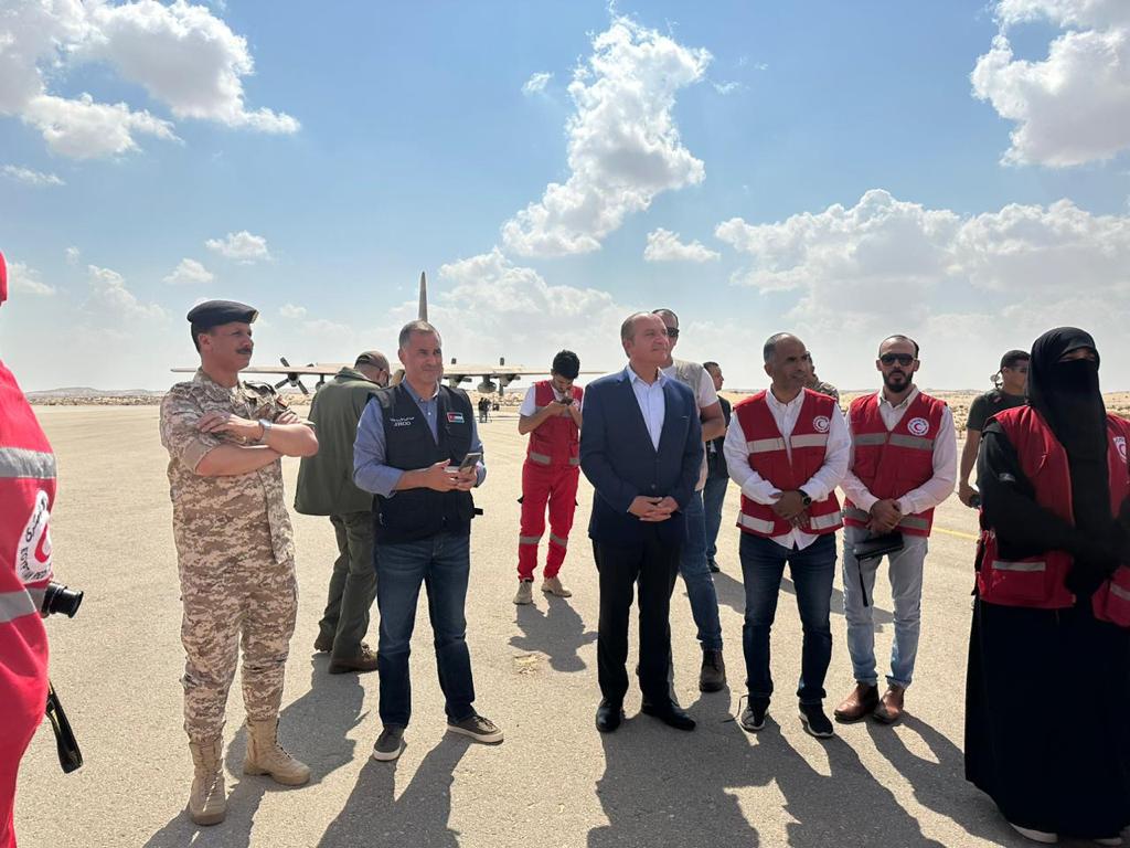 متابعة وصول شحنة المساعدات الأردنية